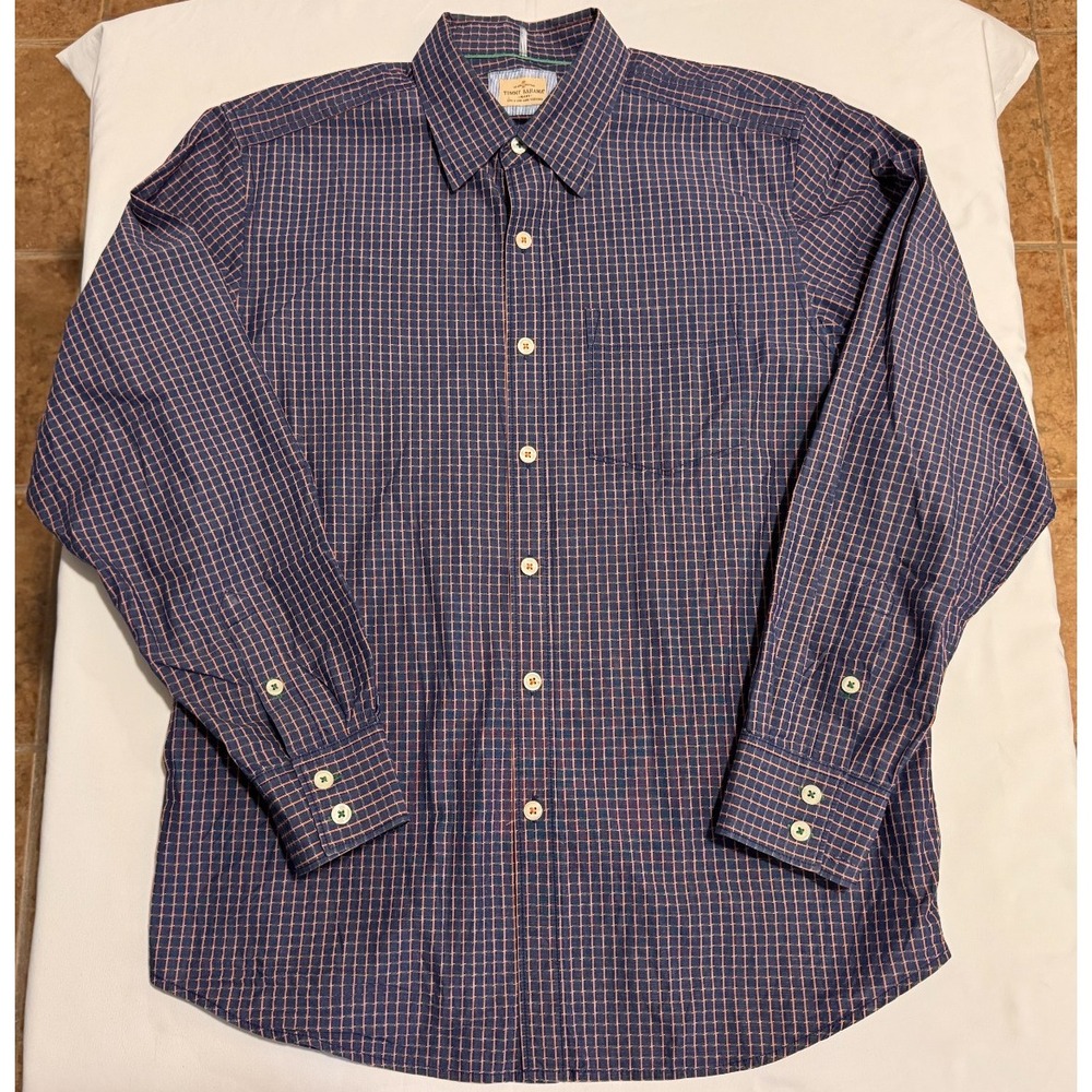 Tommy Bahama Jeans Men's Button Up Shirt - Purple / Orange - Size M  100% Cotton